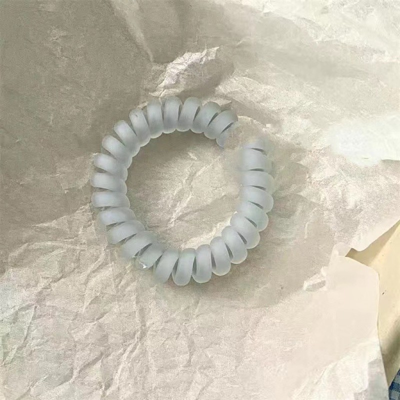 フルーツ色の電話線の髪輪の高弾力は丈夫で、シンプルなタイロープの女性ファッションの高馬尾髪ひもの皮筋の頭飾りです。|undefined