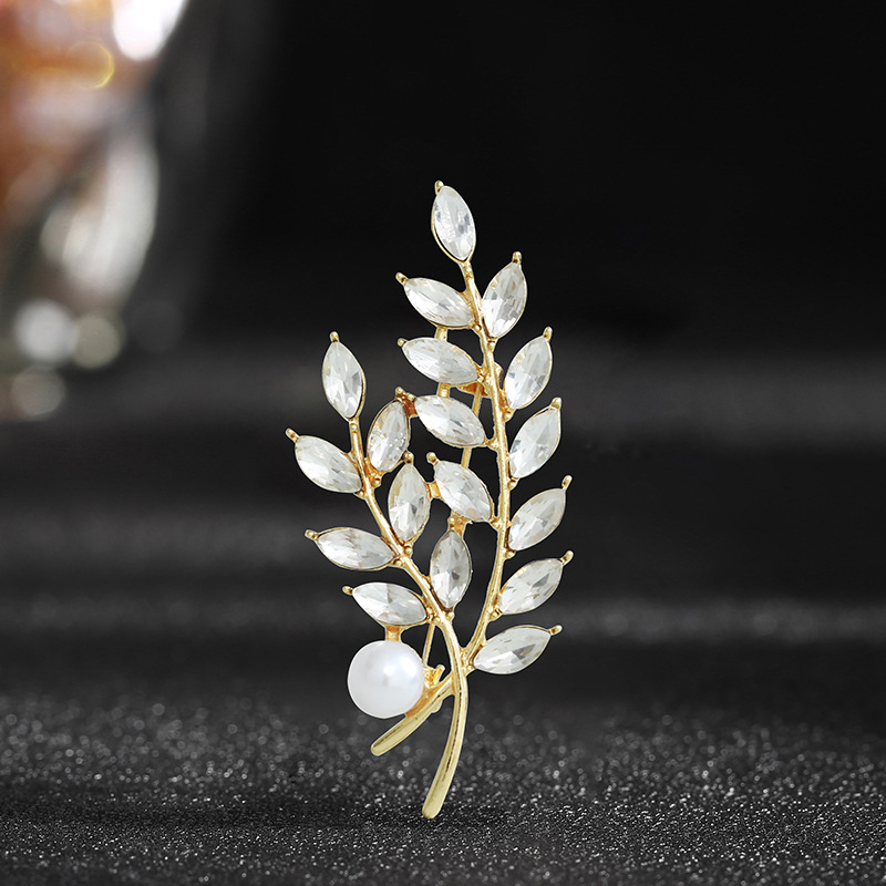 Spilla per donna di alta qualità, spilla a forma di spiga di grano, design di nicchia, fibbia anti-esposizione, accessori per abbigliamento fissi, spilla per colletto_voghion.com