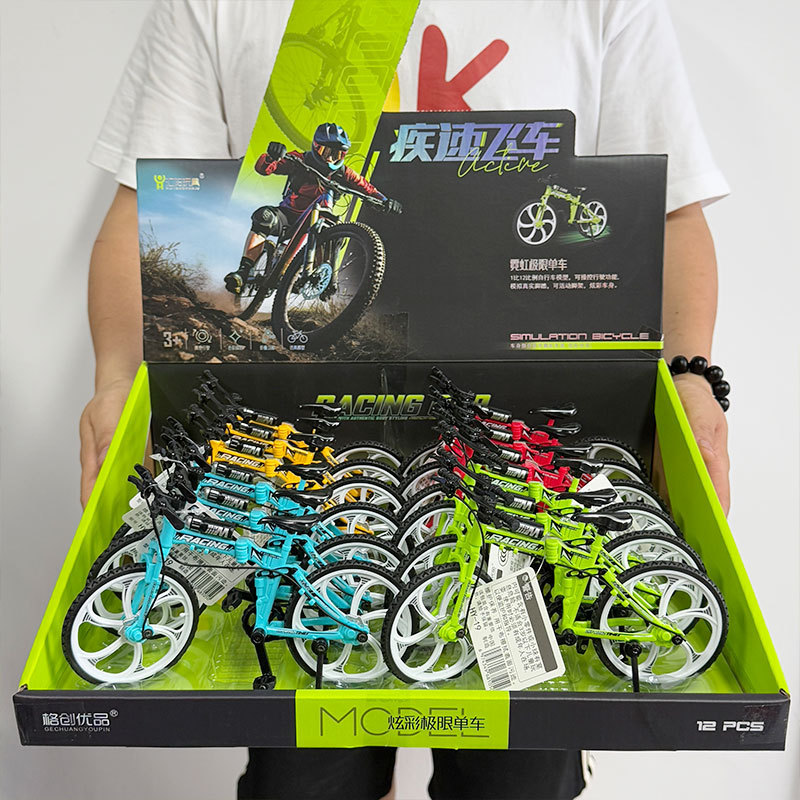 Cross-border bicycle 1:12 folding mountain bike model ornaments genuine goods new neon simulation bicycle explosion wholesale Cross-border bicycle 1:12 folding mountain bike model ornaments genuine goods new neon simulation bicycle explosion wholesale