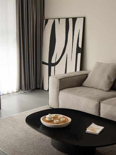 Black and White Abstract Living Room Decoration Painting High-End Sofa Background Wall Large Floor Standing Painting Modern Minimalist Entrance Hall Hanging Art