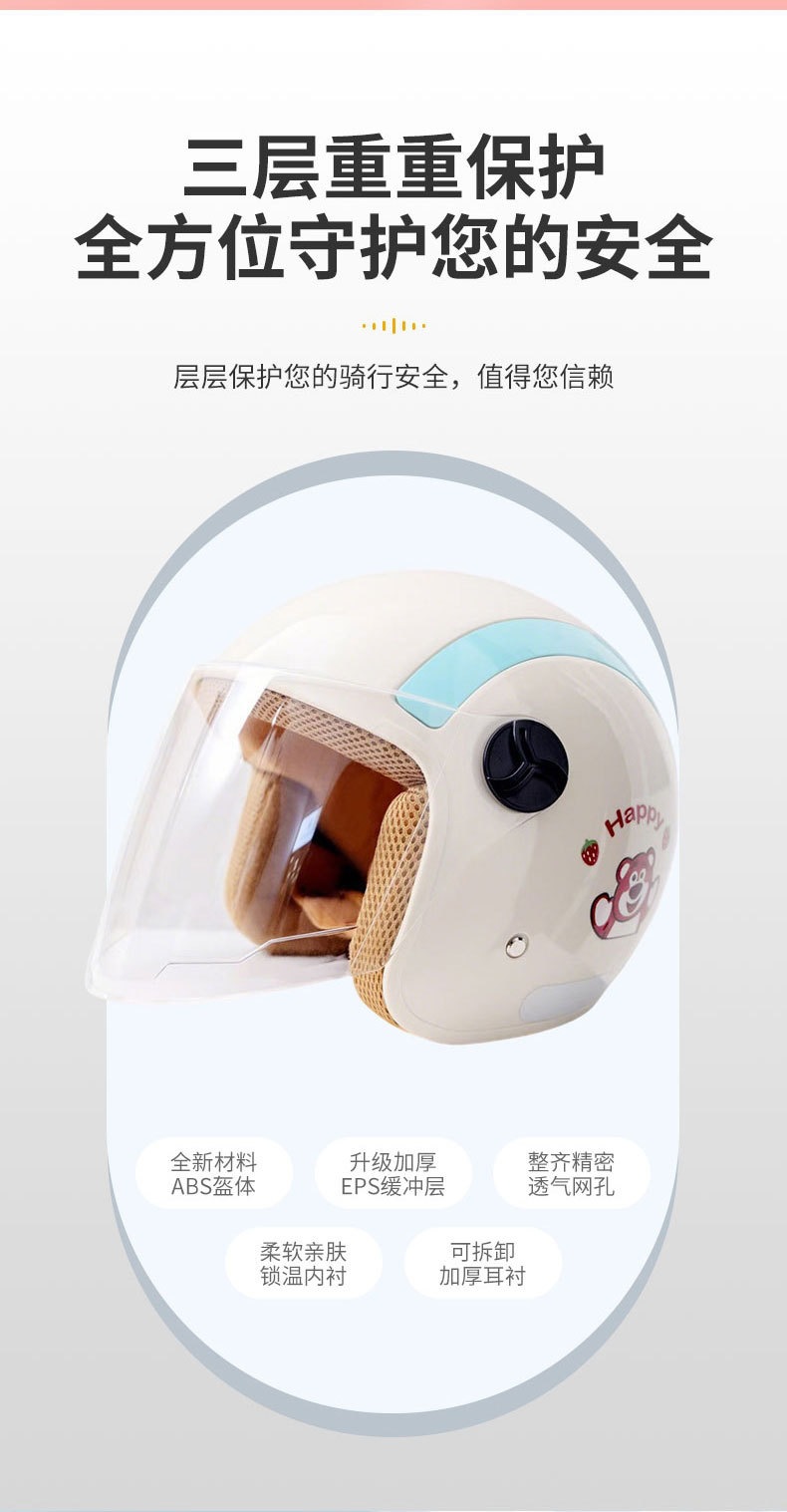 New national standard 3C certified electric vehicle helmet, suitable for all seasons, unisex safety helmet, adjustable half helmet for motorcycles
