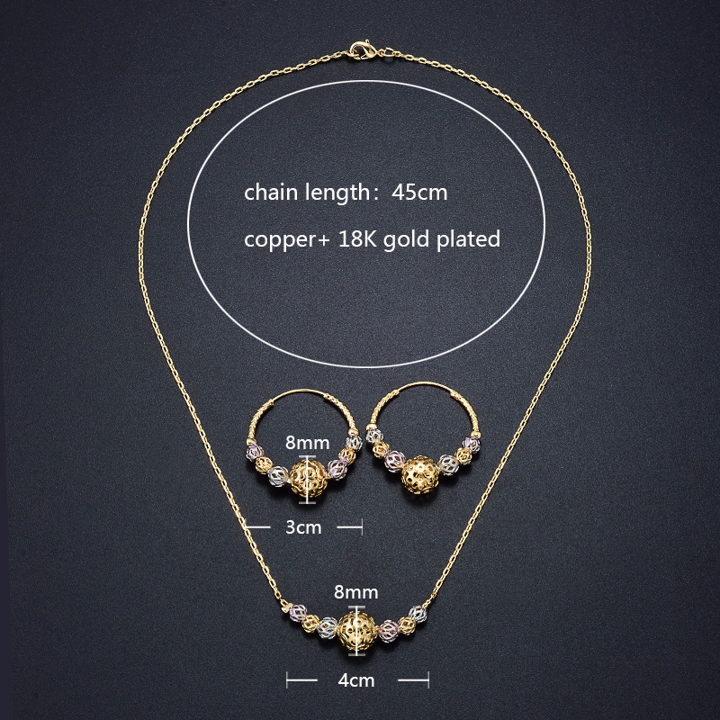 11g Weight Brass Plating Color Block Jewelry Set