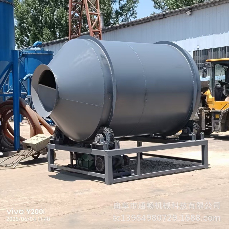 电厂水洗铁滚筒抛光机 批量火烧铁除锈干磨机 通畅机械设备