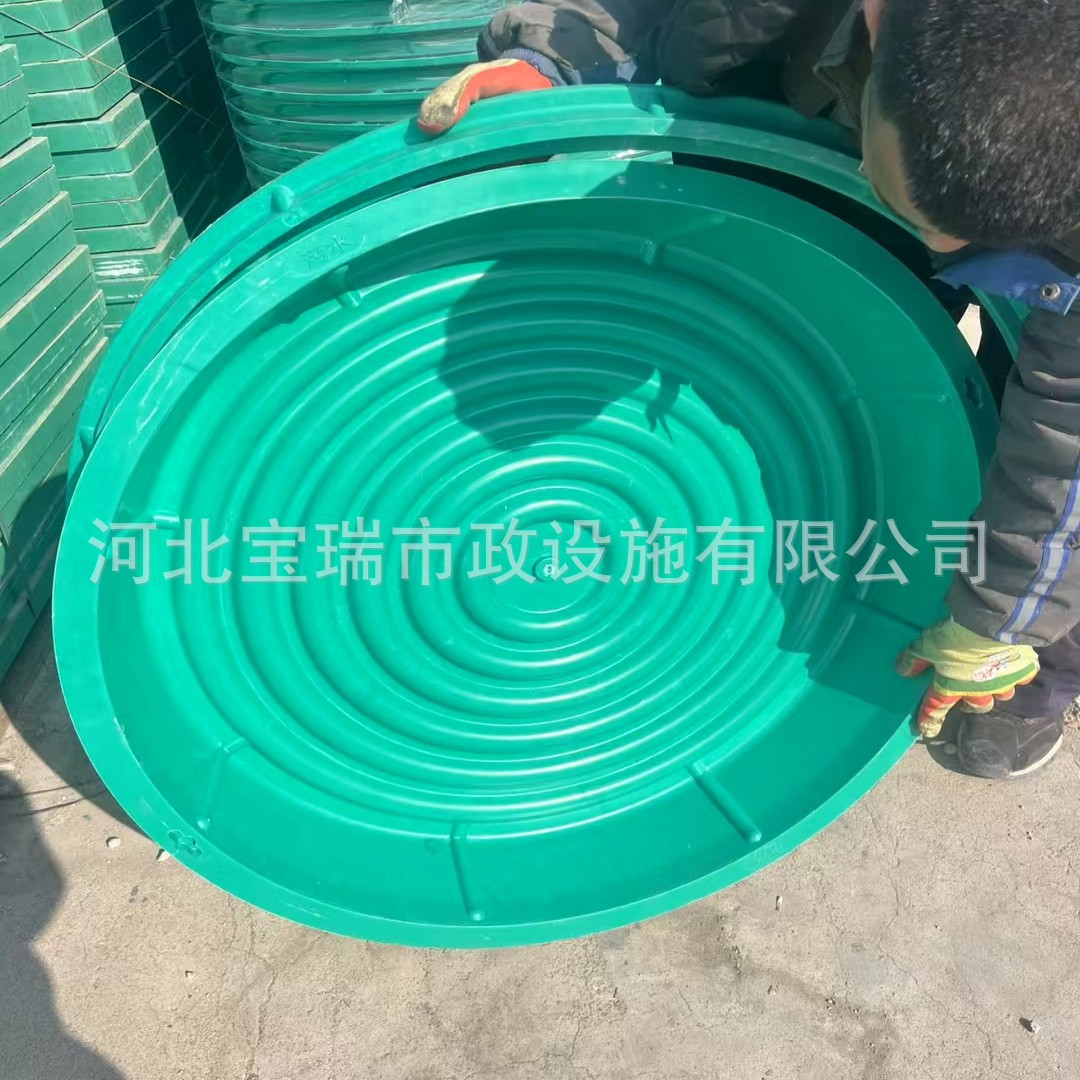 圆形方形植草盆井盖种植下沉式隐形井盖复合树脂草盆井下隐形井盖