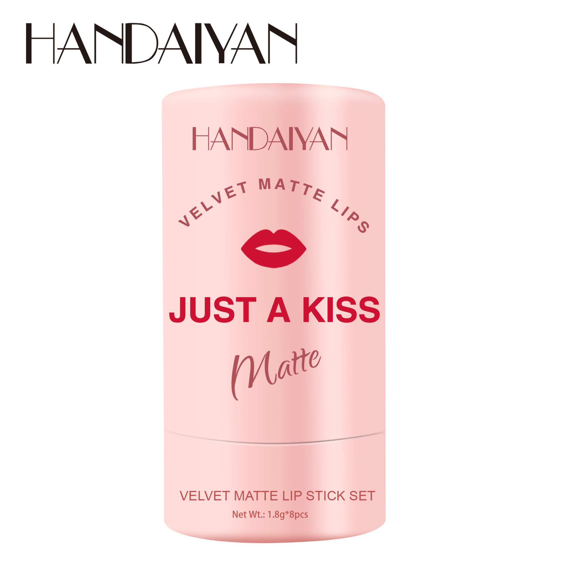 Handaiyan Han Daiyan transfronterizo fácil de color de terciopelo mate lápiz labial tubo traje elegante Lápiz labial hidratante Lápiz labial