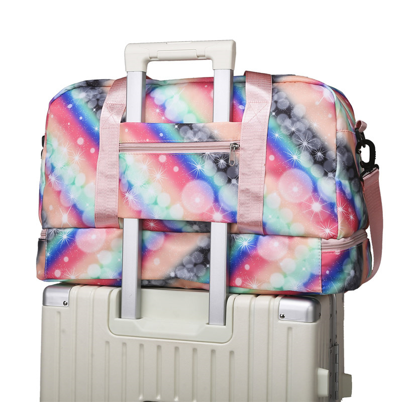 2024 nuevo estilo de moda bolsa de viaje de separación seca y húmeda de gran capacidad bolsa de fitness de almacenamiento de expansión bolsa de yoga deportiva