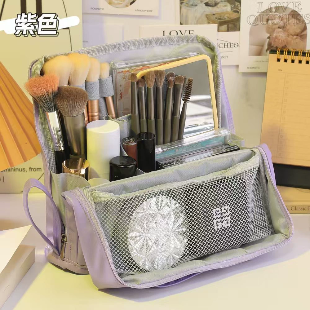 Three dimensional capacious cosmetic bag, waterproof brush, storage bag, high-end