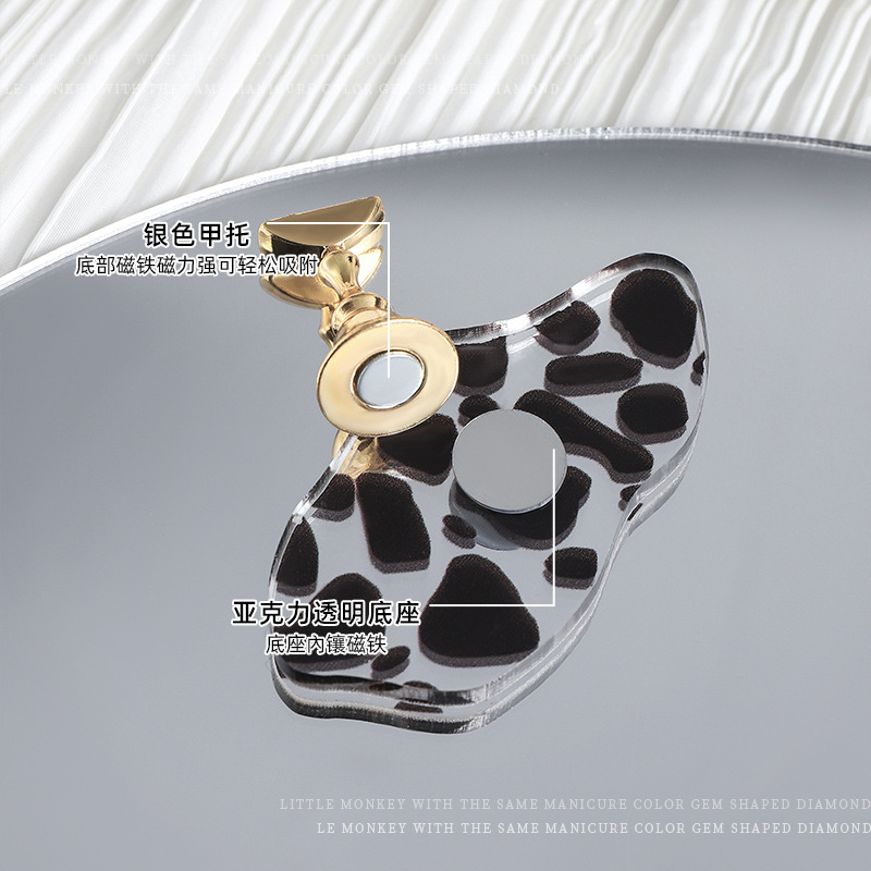 Internet celebridad principiante práctica de uñas titular de uñas vaca clavo de succión magnética base soporte de metal herramienta de visualización