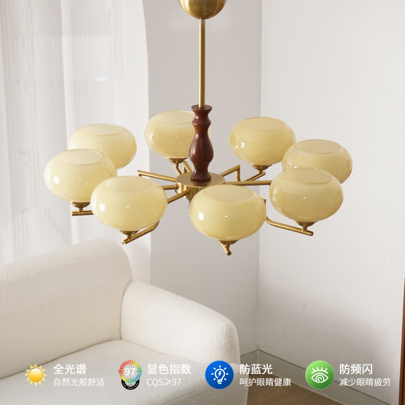 Ретро люстра для гостиной для спальни, лампа, в американском стиле, защита глаз