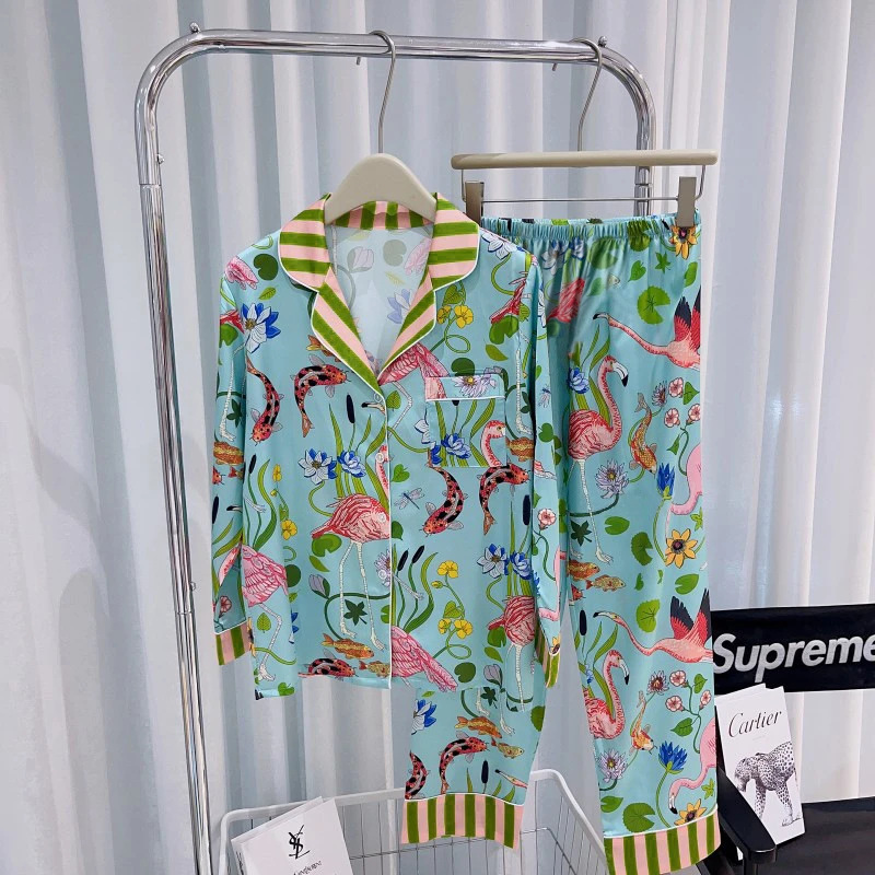 Sicilian's Secret Imported Niche Designer Accessible Luxury Trendy Brand Ins Style Koi Thin Printed Pajamas for Women Sicilian's Secret Imported Niche Designer Accessible Luxury Trendy Brand Ins Style Koi Thin Printed Pajamas for Women