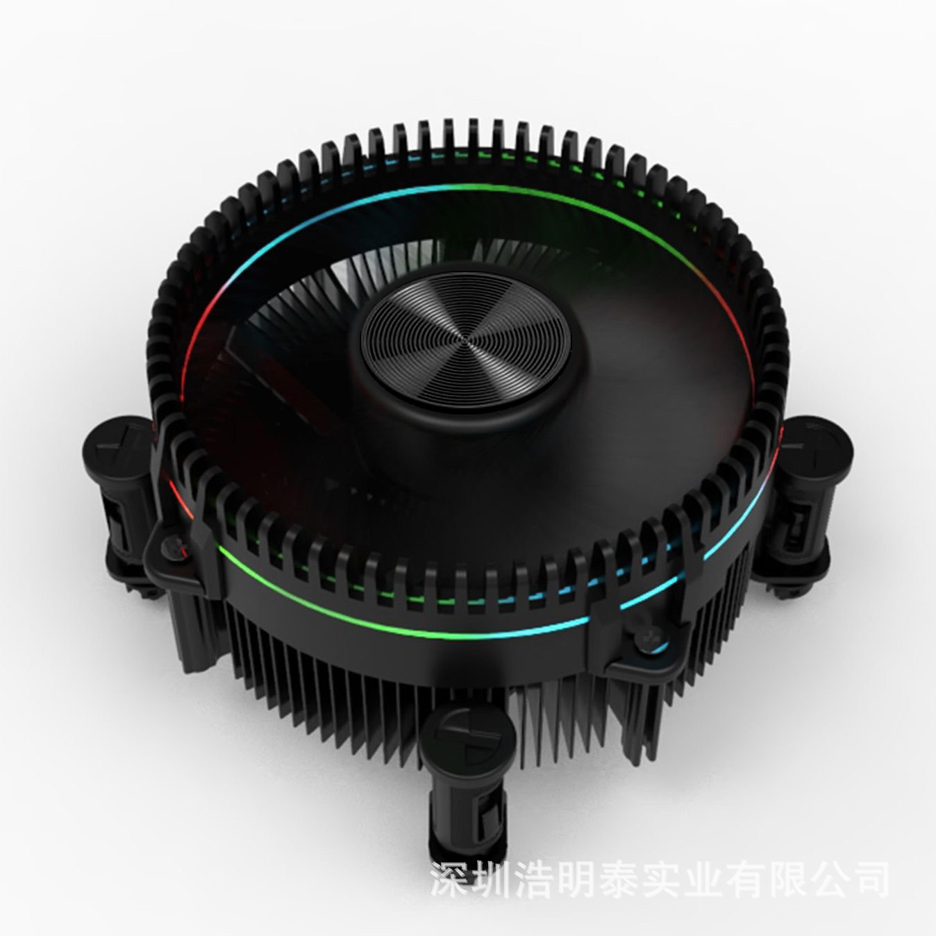 台式CPU散热器 1700下压风扇 黑鳍炫彩LGA1700全新12代CPU12400