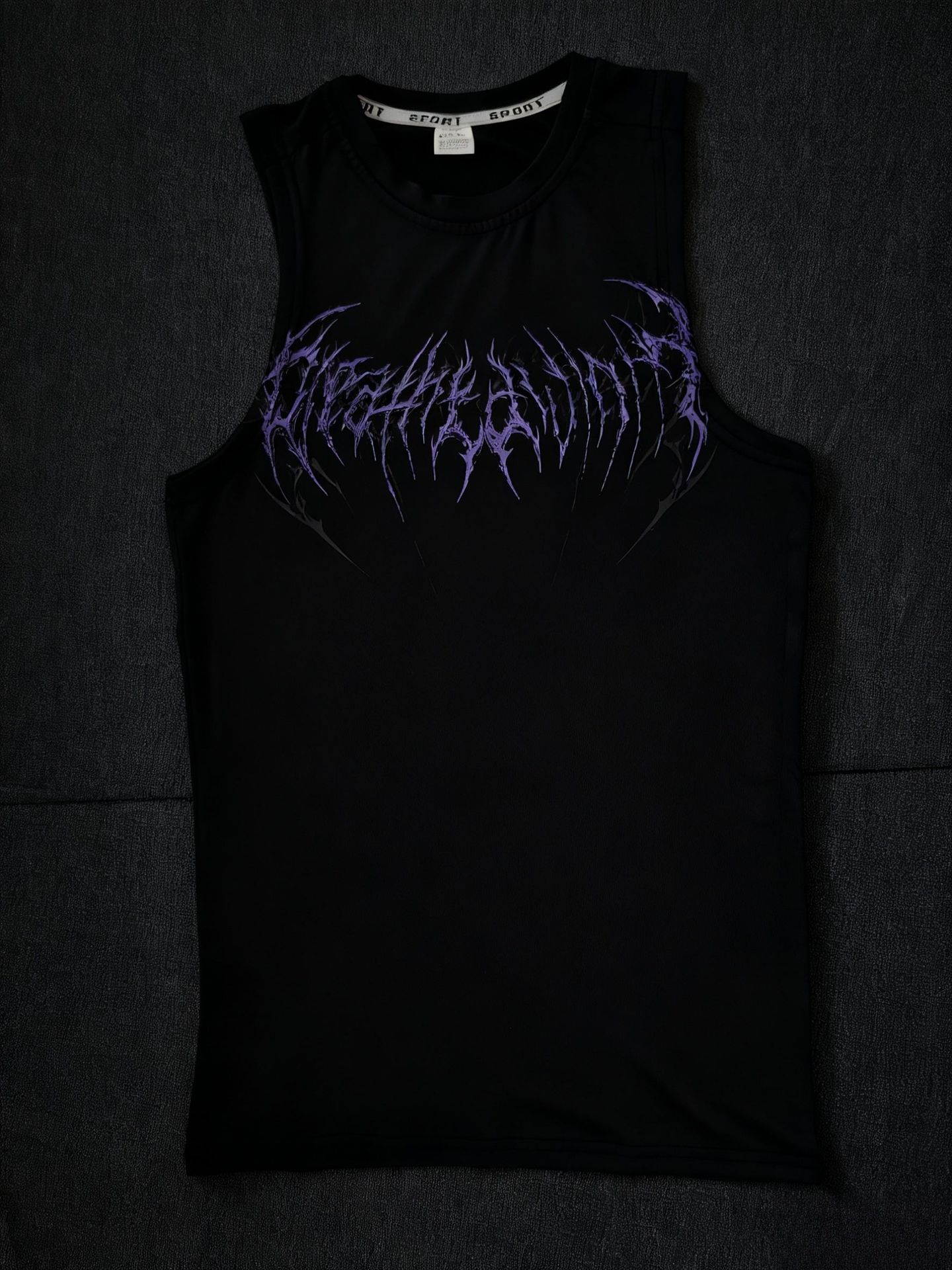 Men's Thorn Print Vest High Street Trendy Brand Sleeveless T-Shirt Quick Drying Fitness Tight Fitting Summer Top_viptrois.com