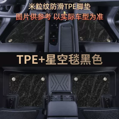 for Dropshipping, Models 11-17, Modelə uyğun ayaqaltı - place-an-order-for-the-car-model-ask-customer-service-to-note-the-model-year-double-layer-rice-grain-tpe-black-galaxy-blanket