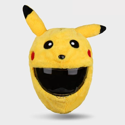 Cross-Border Foreign Trade Wholesale Motorcycle Helmet Covers Stitch Pikachu Santa Claus Cartoon Plush Animal Masks