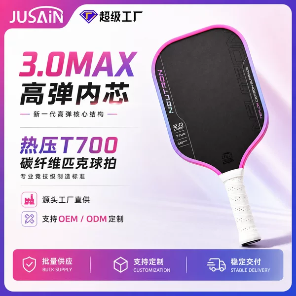 GEN3 honeycomb core pickleball paddle, hot-pressed T700 carbon fiber, 16mm matte surface, direct from the pickleball factory