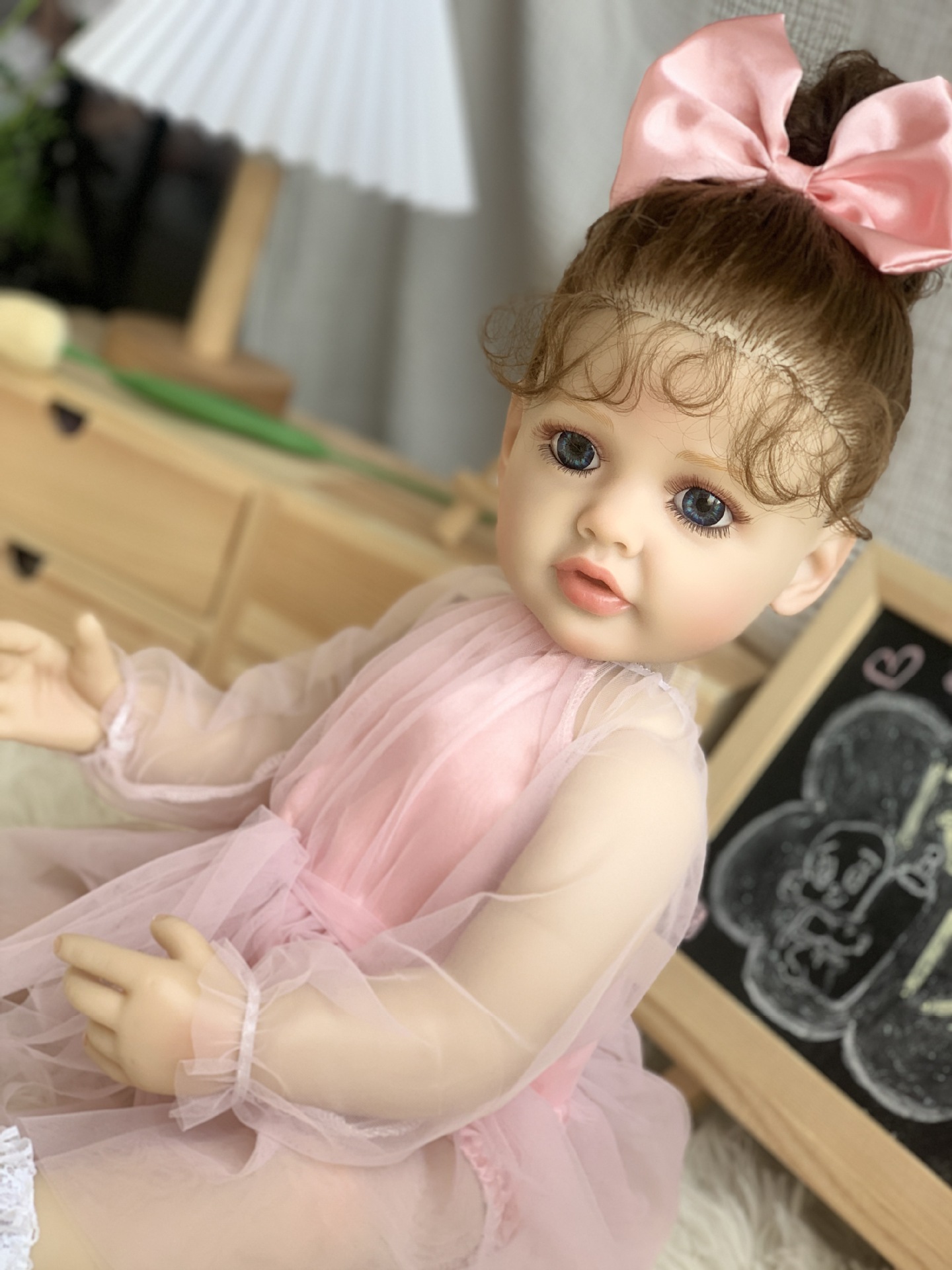 Muñeca Reborn de Simulación de Bebé de 55 cm de Vinilo y Silicona para Niños