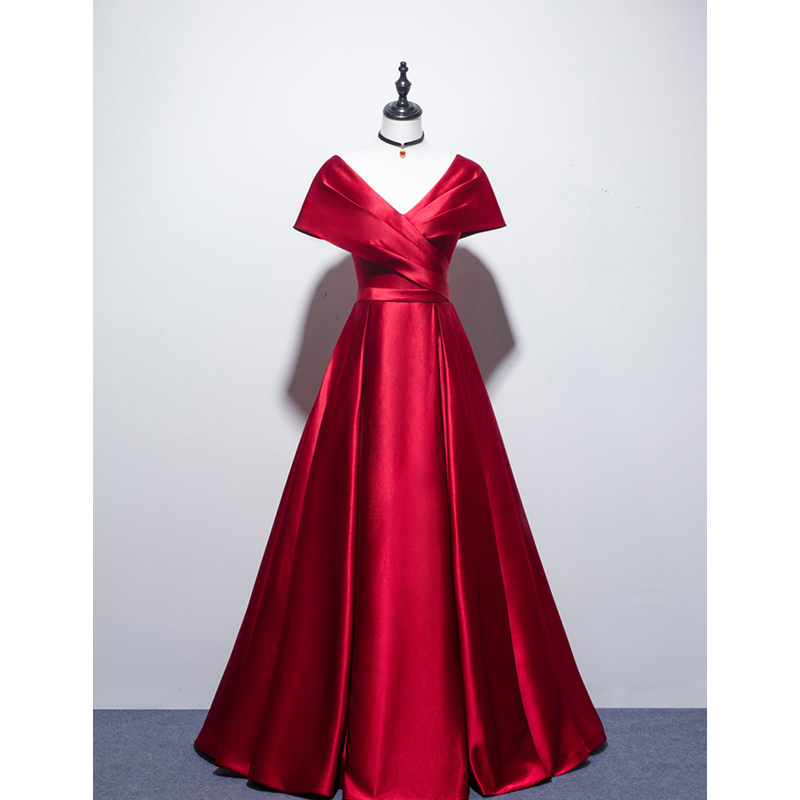 Chorus Evening Dress 2025 New Banquet Red Bridal Toast Dress Wedding Wedding Plus Size Fat Girl Dress Slimming Look