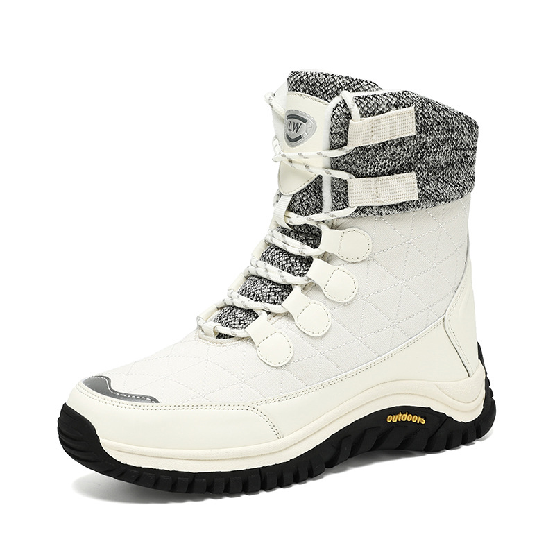2025 invierno nuevo vello grueso calentamiento noreste al aire libre botas de nieve zapatos de algodón antideslizante de mujer tamaño grande image 6