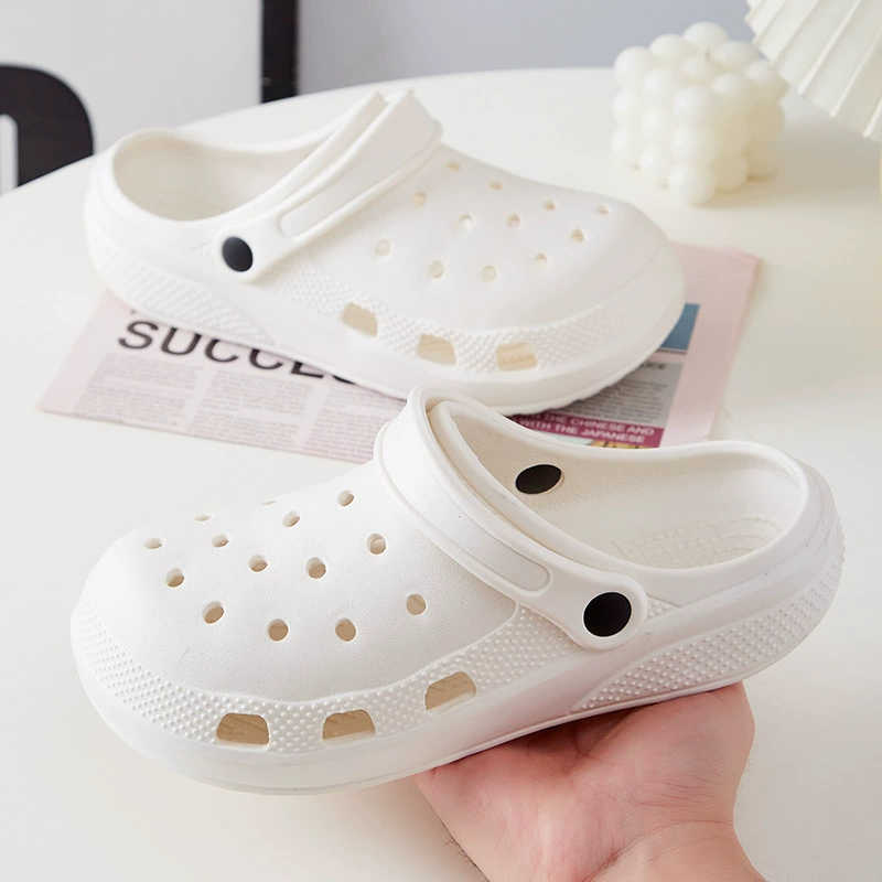 Туфли с закрытым носком женские летние Новые однотонные толстые туфли из ЭВА для дома и улицы, дышащие сандалии для медсестер, пляжные