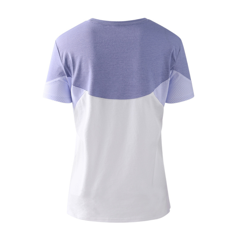 Ropa de secado rápido de verano al aire libre camiseta de moda de mujer de manga corta transpirable elástica correr de cuello redondo deporte de ropa de secado rápido