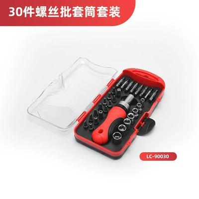 Repair kit with Ratchet Wrench Gift - red-batch-head-30-piece-set-90030