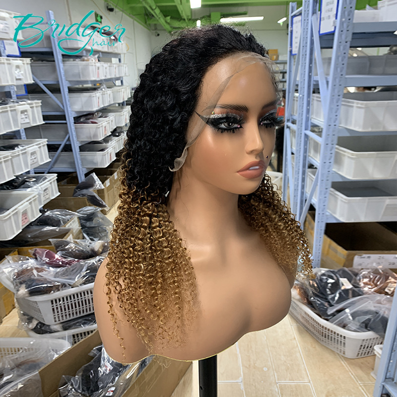 13*4 stitching lace frontal real hair T1b/30 new Human Hair wigs_voghion.com