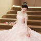 Pink Mori Flower Evening Dress High-end Engagement Wedding Toast Dress Host Performance Graduation Performance Dress