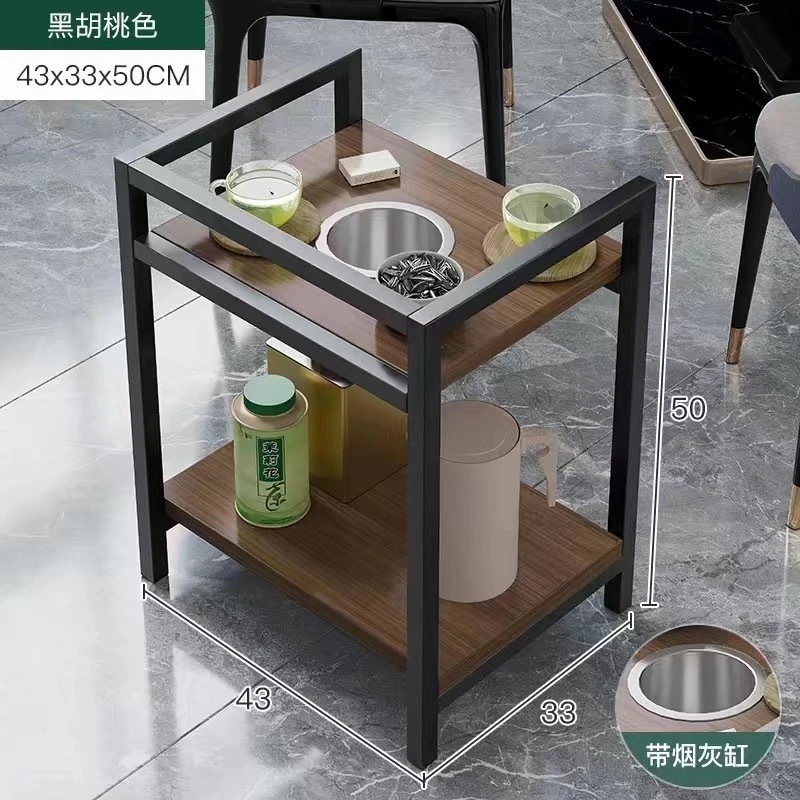 木制款麻将馆茶杯架客厅麻将桌可移动小茶几卧室落地正方形置物架|undefined