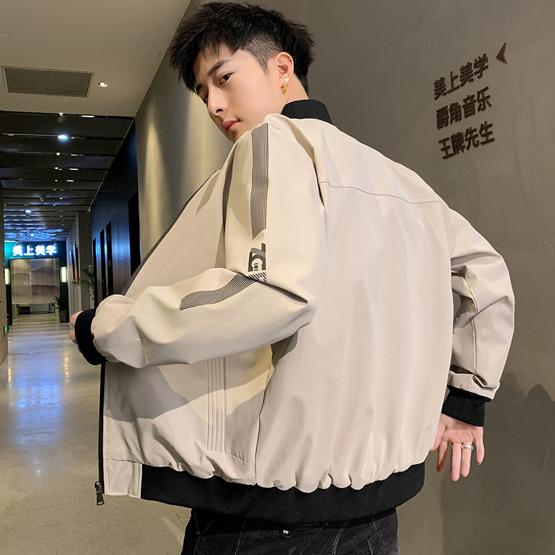 아마존 재킷 남자의 봄과 가을 패션 재킷 새로운 느슨한 모든 경기 최고 노동자 봄 캐주얼 야구 세트