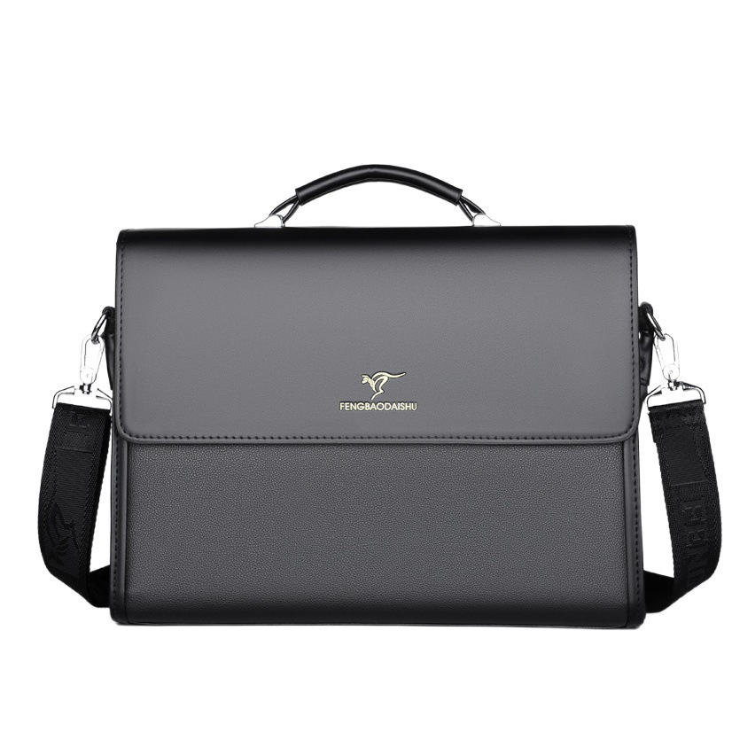Men's Handbag, Business Men's Bag, Horizontal Leather, Conference and Commuting Workers' Composition Bag, Multi-Layer Large-Capacity Briefcase