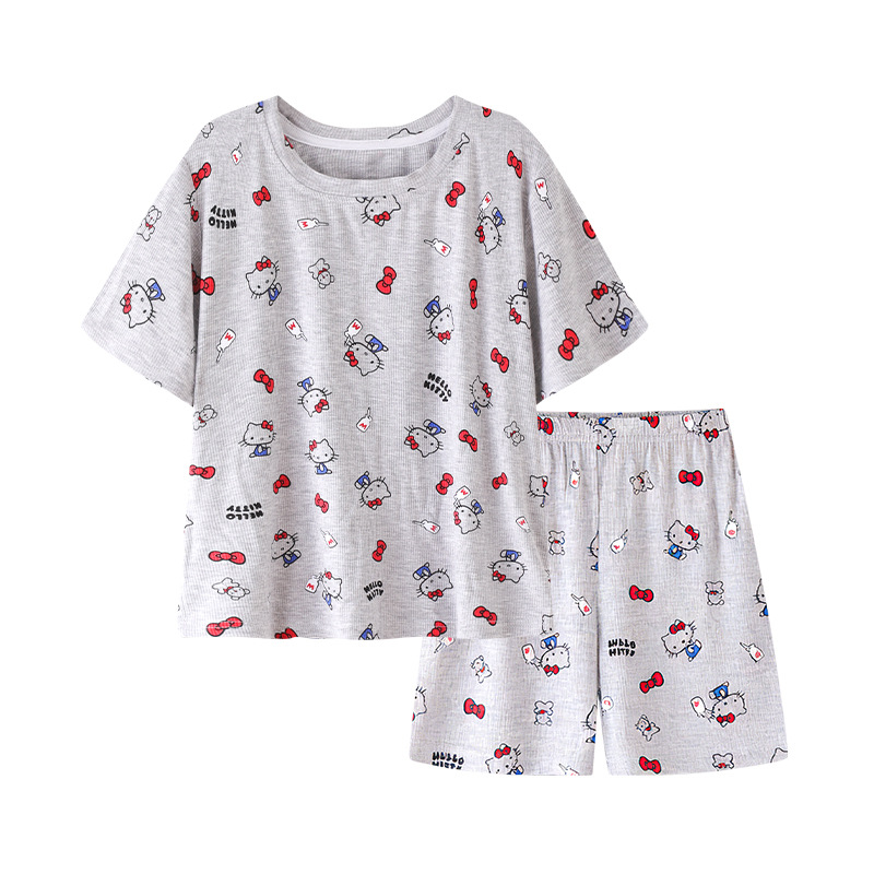 Pijamas de niñas para niños de verano modelo ultra delgado de manga corta 2026 nuevo estilo de verano de ropa de casa para niños mayores