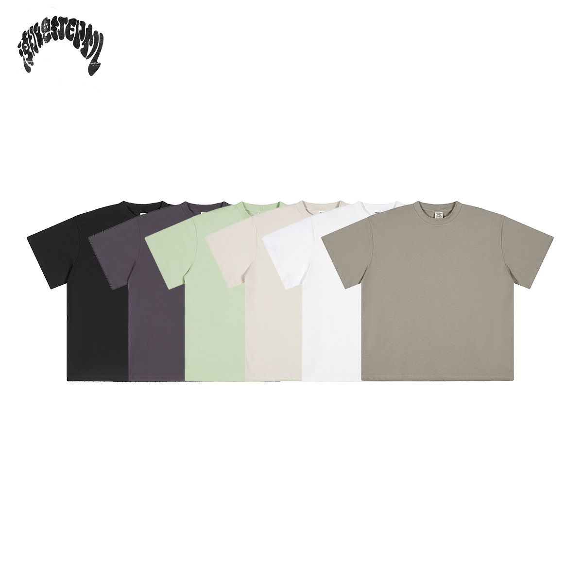 2025 Summer American Trendy Brand ins Bajia Cool Sports Color sólido Riding Manga corta Marca de moda suelta Camiseta de manga corta Hombre