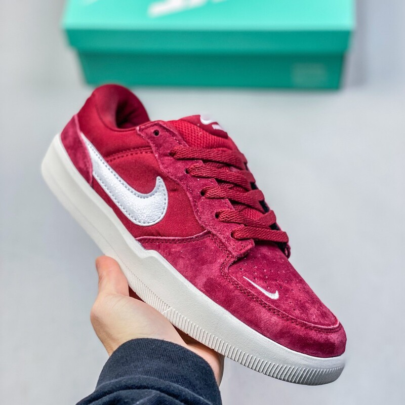 Putian Chunyuan Sb Force58 Sports Casual Shoes Men's Low-Top Burgundy Shoes Unisex Non-Slip Running Sneakers