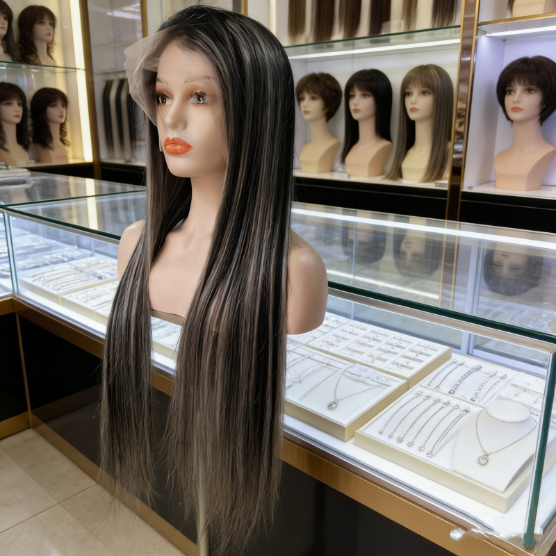 Cross-Border Hot-Selling Mixed Color 200 Density 13*6 Glue-Free Assembly Wig Human Hair Wig Lace Hand-Woven Wig Cross-Border Hot-Selling Mixed Color 200 Density 13*6 Glue-Free Assembly Wig Human Hair Wig Lace Hand-Woven Wig