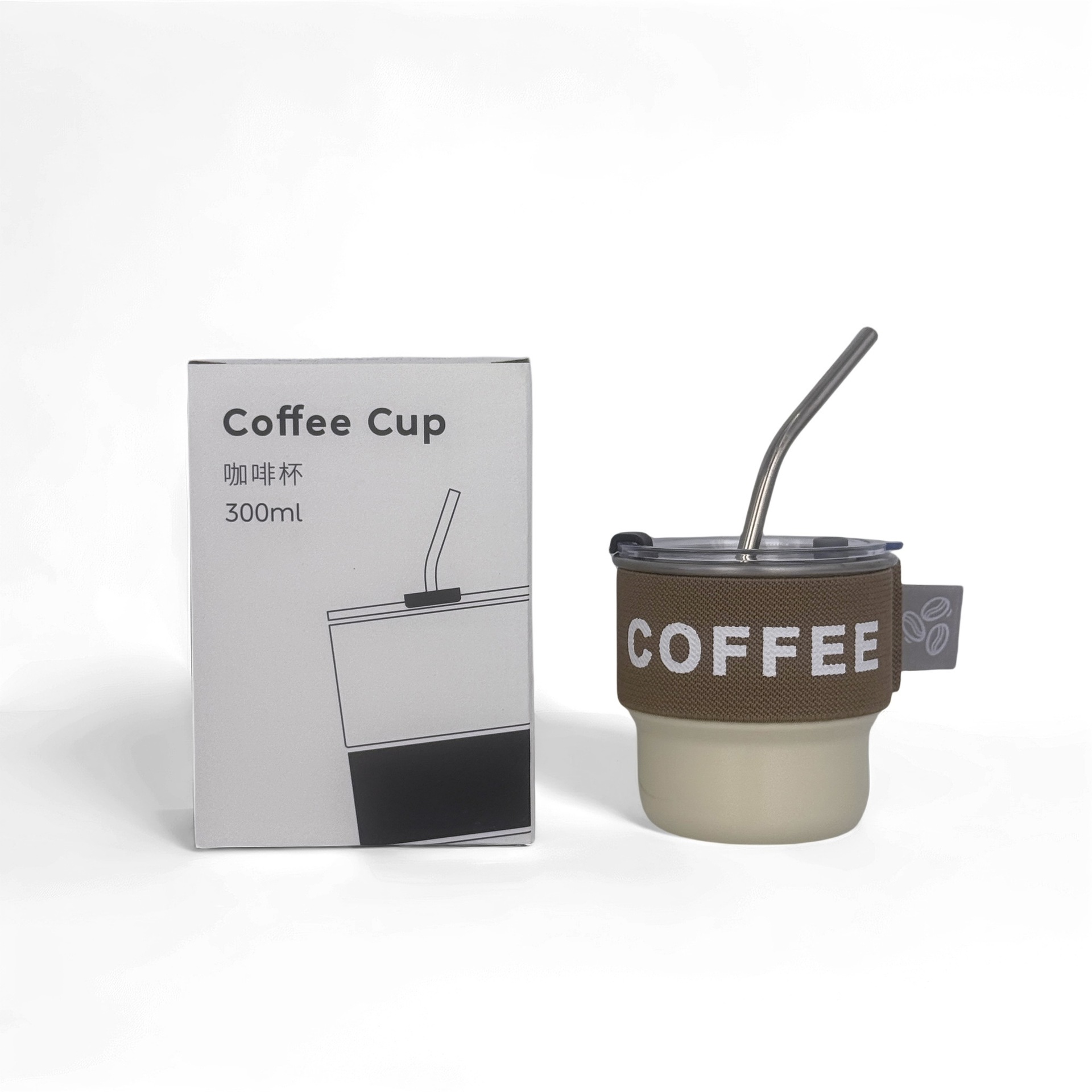 304 tazas de acero inoxidable taza de café con tapa taza de agua al por mayor personalizada estilo portátil al aire libre simple