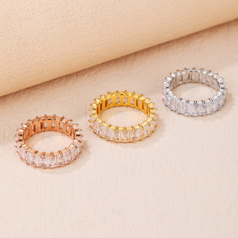 欧美小众设计满钻戒指食指戒指尾戒男女同款潮ins网红首饰指环