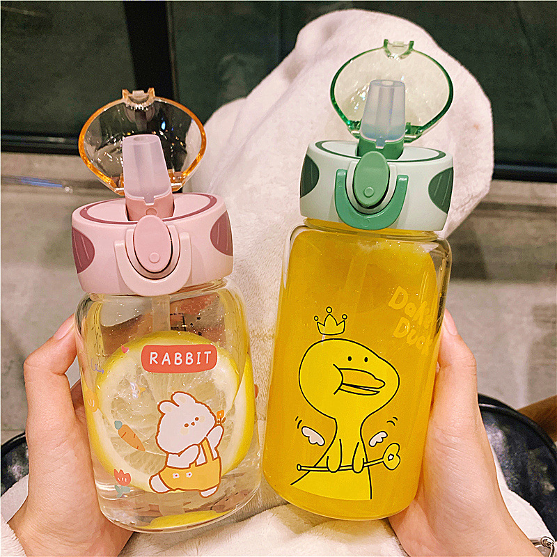 Cute Cartoon Rabbit Glass Straw Cup display picture 3