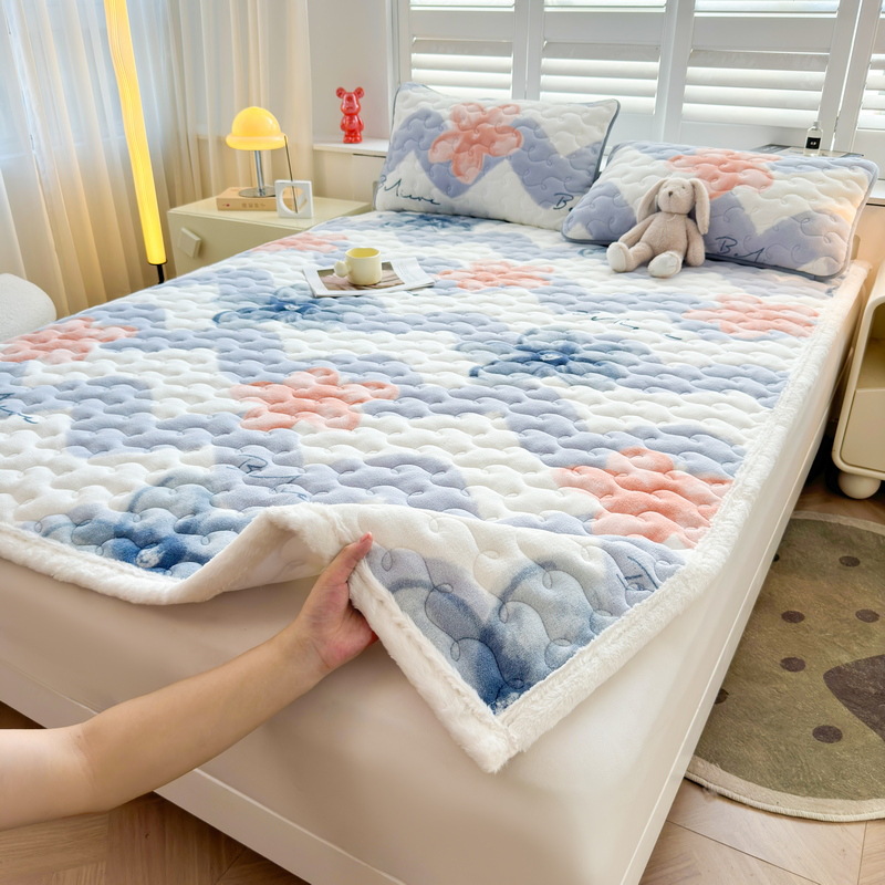 Nuevo colchón de leche grueso colchón de cama caliente colchón de franela antiestático colchón de cama caliente rápido
