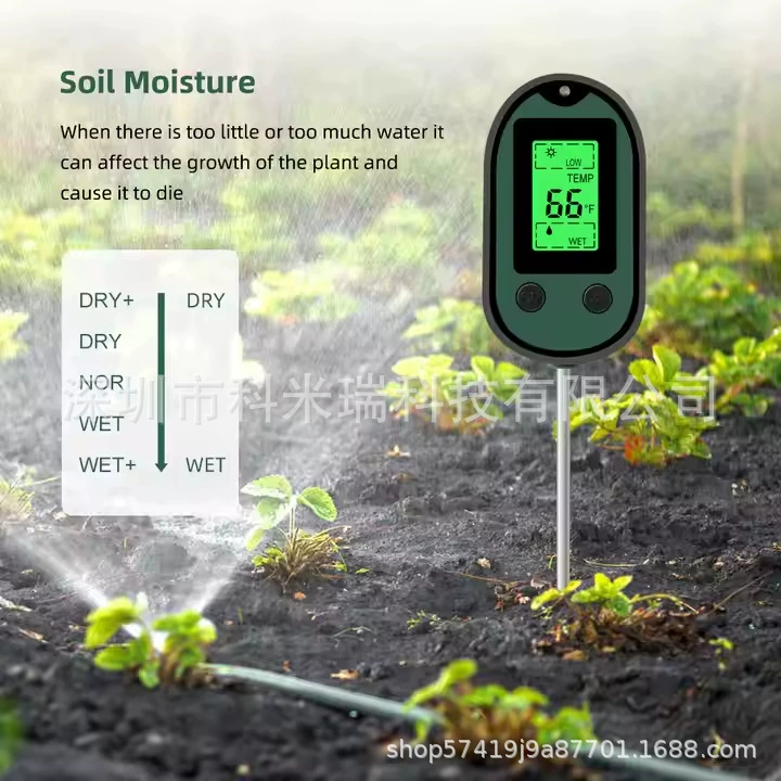 5 в 1 с звуковой сигнализации дисплей цвета сигнализации почвы солнечный свет и влажность и температура pH тестер