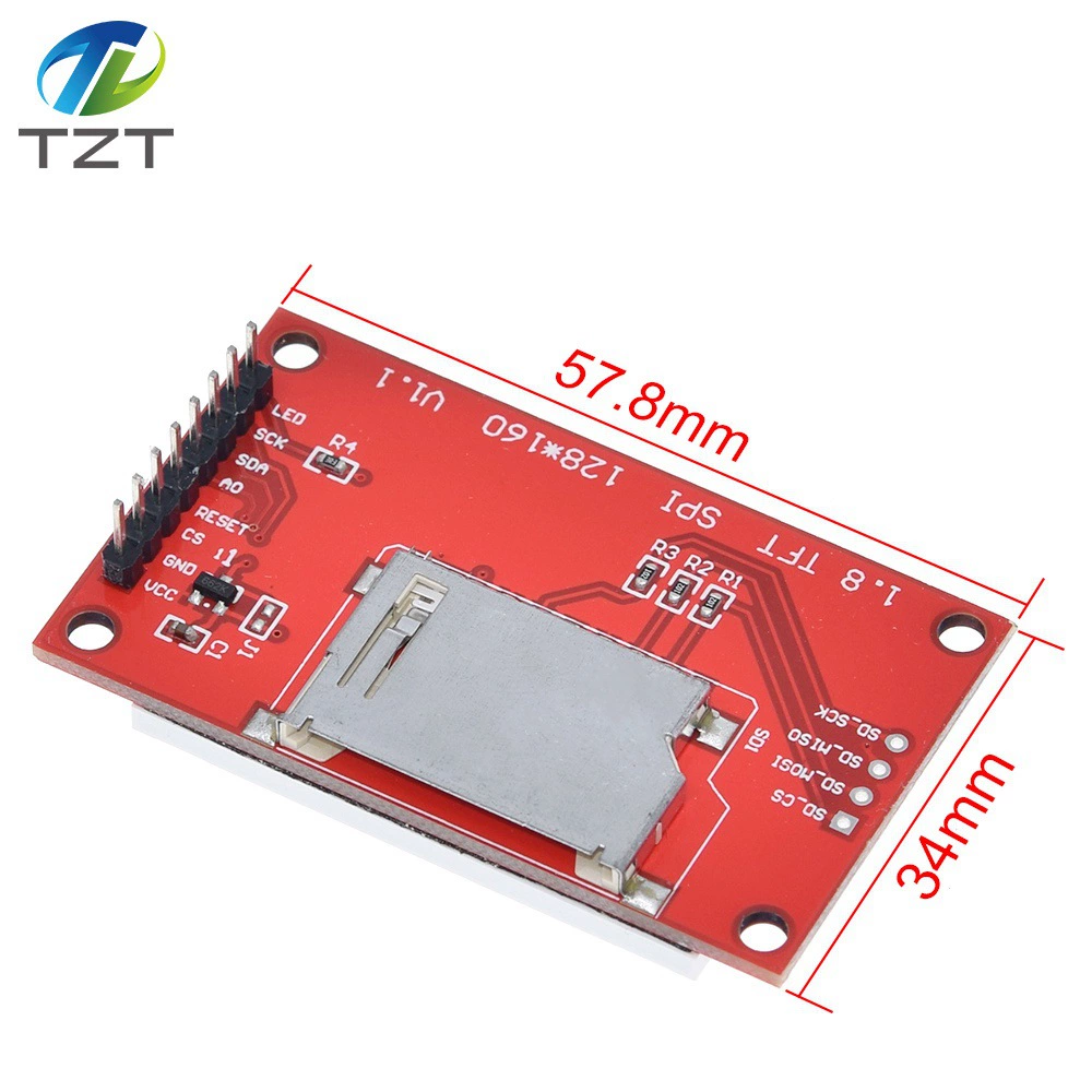 Дисплей 1.8 дюйма TFT LCD HD дисплей SPI интерфейс 51 микроконтроллер драйвер поддерживает 4-пиновые IO
