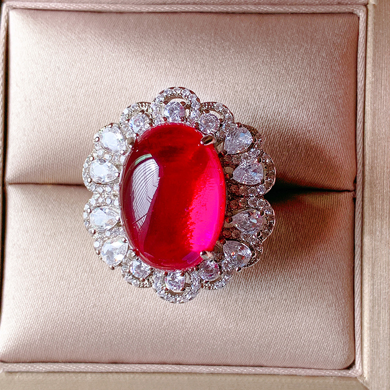 Zhuang Sheng joyería de cobre inferior chapado en oro plantación de hielo fluorescente denier liso brillante traje de mujer principal 18*25-13*1