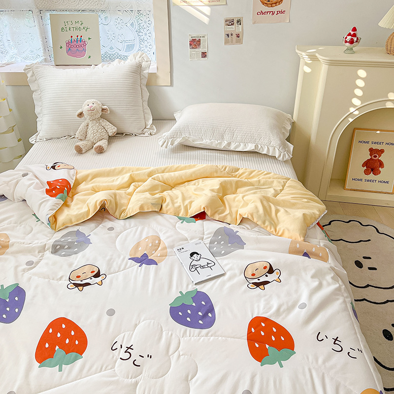 Edredón de verano de clase A, edredón de enfriamiento de verano, edredón de aire acondicionado, dormitorio individual para niños, edredón fino de primavera y otoño, se puede lavar a máquina en verano