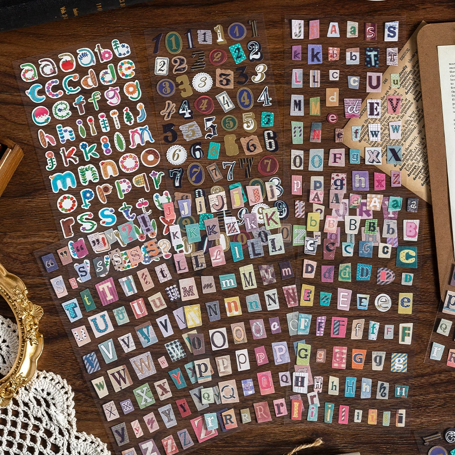 XJ0018 новые буквенно-числовые наклейки набор из 6 в офисную культуру и образование украшения наклейки ручной счет дневник DIY наклейки