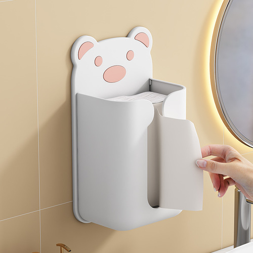 No punching toilet tissue box waterproof toilet paper roll toilet storage bathroom shelf wall hanging