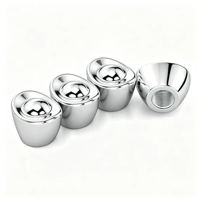 Anti-theft car tire valve valve - lj-valve-caps-silver-ingot-4-pack