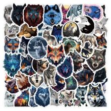 60张跨境新款狼Wolf涂鸦贴纸行李箱笔记本滑板车水瓶装饰贴纸批发
