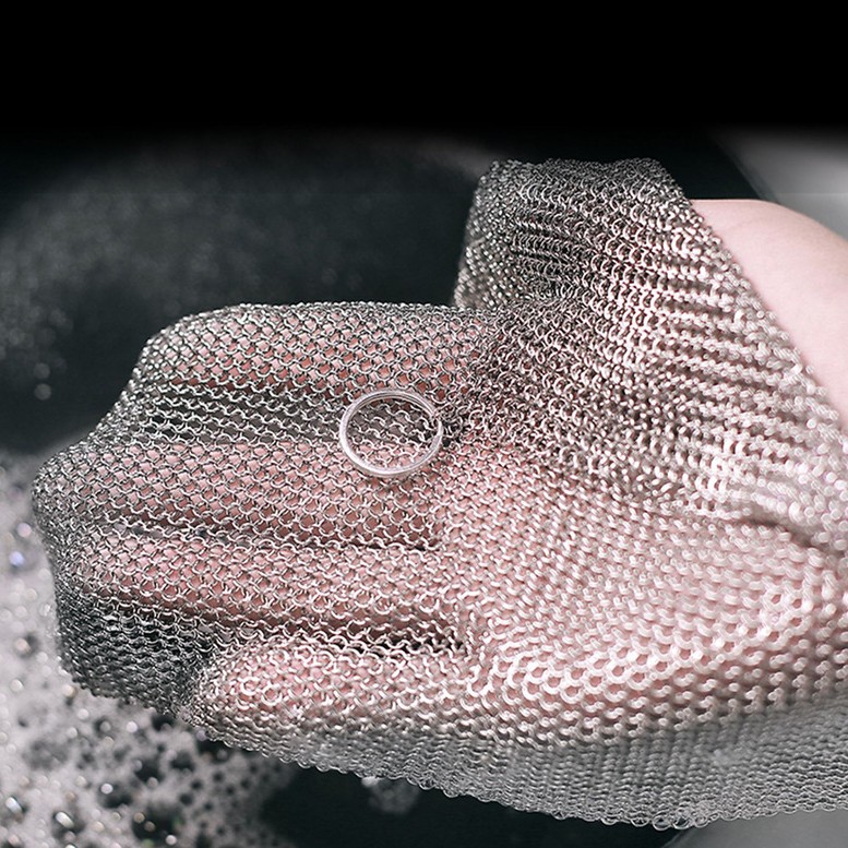 Anillo único de acero inoxidable dos anillos de tres anillos anillo ultrafino cocina lavavajillas olla malla limpieza artefacto cepillo olla red