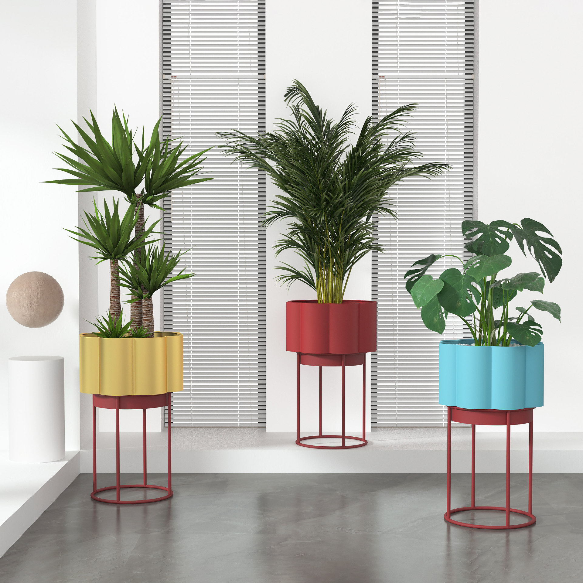 Soporte de flores de piso con balcón, estante de eneldo verde de estilo nórdico, sala de estar, estante para macetas de flores de hierro de lujo simple y de lujo ligero