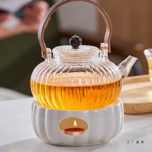 蜡烛加热保温花茶壶套装 玻璃水果茶具美容院煮泡花草茶玻璃壶杯