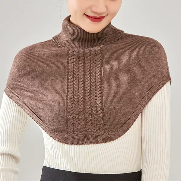 Wool autumn and winter turtleneck scarf pullover shawl warm waistcoat shoulder protection cervical spine cold-proof sleeping fake collar scarf